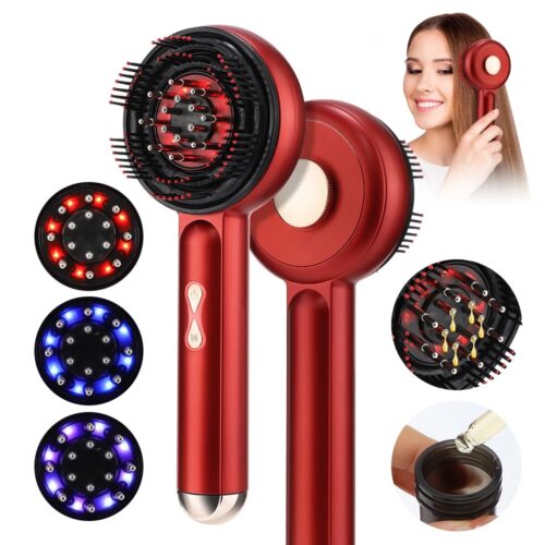 FBR™ Electric Massage Comb Red Light Scalp Brush Anti-Hair Loss Liquid Oil Applicator