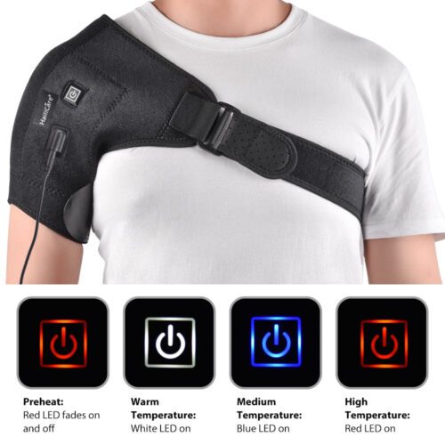 Electric Heat Shoulder Brace Rotator Cuff Compression Support-FullBodyRelax
