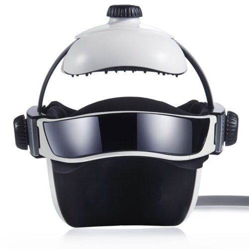 Electric Head Massager Pressure Vibration Helmet Acupuncture Brain Relax Massager-FullBodyRelax