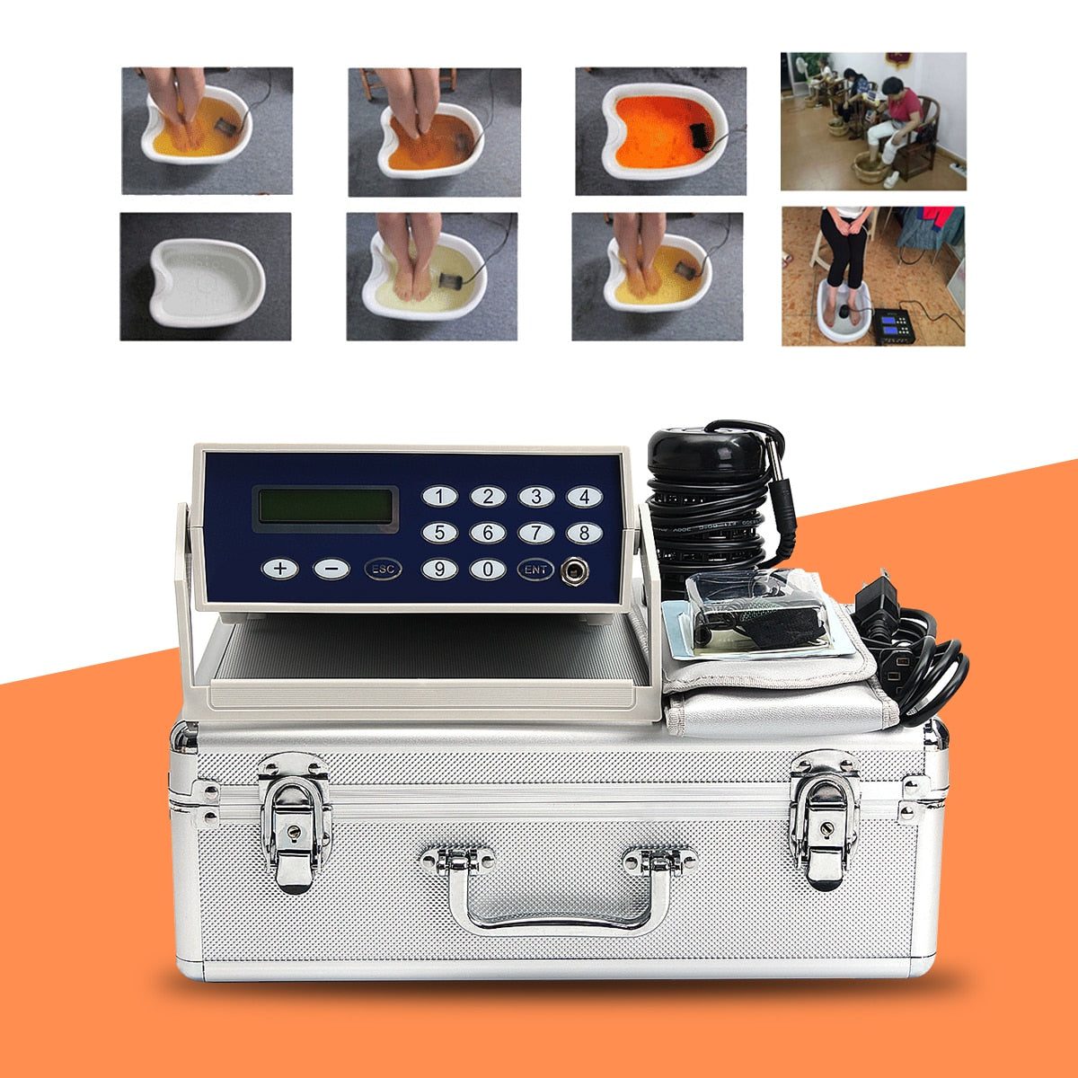 Professional Ionic Foot Bath Detox Machine with Far Infrared Wrist ...