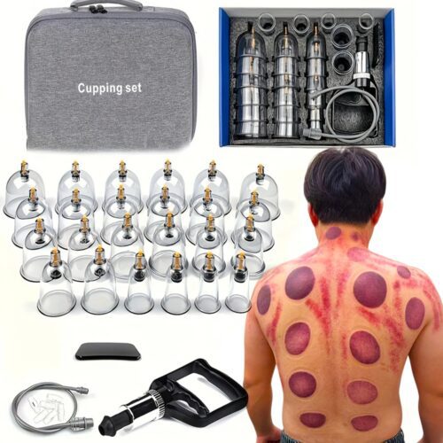 12/24 pcs Vacuum Cupping Cup Set Multiple Sizes Vacuum Cups with Hand Pump