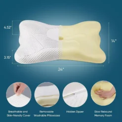 1pcs Cervical Memory Foam Pillow for Neck Pain Relief Ergonomic - Image 7