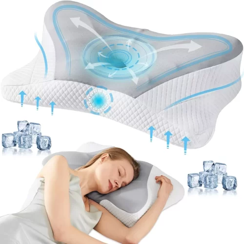 1pcs Cervical Memory Foam Pillow for Neck Pain Relief Ergonomic
