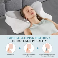 1pcs Cervical Memory Foam Pillow for Neck Pain Relief Ergonomic - Image 5