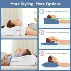 1pcs Cervical Memory Foam Pillow for Neck Pain Relief Ergonomic - Image 6