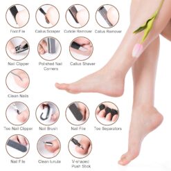 23 in 1 Pedicure Kit Foot Rasp Peel Callus Dead Skin Remover - Image 10