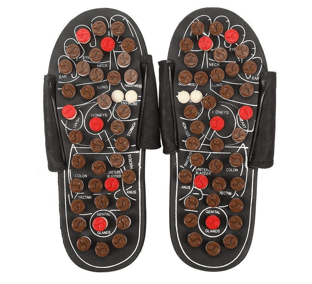 1 Pair Acupoint Massage Slippers Chinese Acupressure Therapy Sandal ...