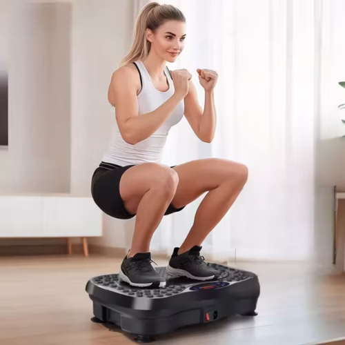 Vibration Plate Exercise Machine with Bluetooth | Full Body Shaker for Weight Loss & Fat Burning, Adjustable Speed Fitness Platform for Home Workout