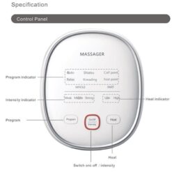Air Compression Circulation Foot Leg Massager with Handheld Controller-FullBodyRelax
