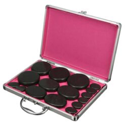 16pcs/set Natural Massage Hot Stones Spa Rock Basalt Heater 110V 220V w/ Box-FullBodyRelax
