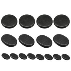 16pcs/set Natural Massage Hot Stones Spa Rock Basalt Heater 110V 220V w/ Box-FullBodyRelax