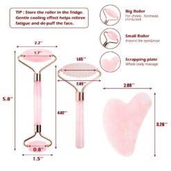 6 pcs/set Natural Quartz Jade Roller Gua Sha Set - Image 9