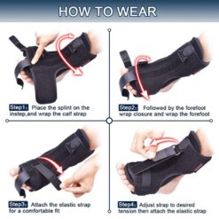 Adjustable Plantar Fasciitis Night Sleeping Socks Splint Foot Drop Ankle Brace - Image 10