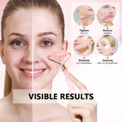 Natural Quartz Jade Skin Roller & Gua Sha for Skin Lifting & Lymphatic Drainage Massage - Image 6