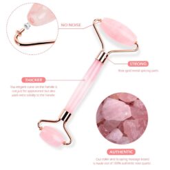 Natural Quartz Jade Skin Roller & Gua Sha for Skin Lifting & Lymphatic Drainage Massage - Image 14