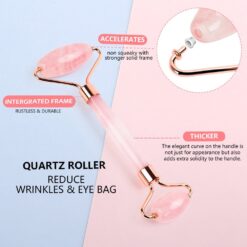 Natural Quartz Jade Skin Roller & Gua Sha for Skin Lifting & Lymphatic Drainage Massage - Image 13