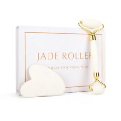 Natural Quartz Jade Skin Roller & Gua Sha for Skin Lifting & Lymphatic Drainage Massage - Image 3