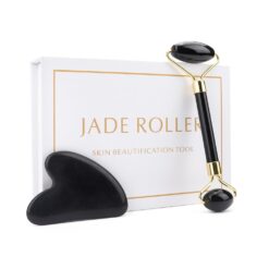 Natural Quartz Jade Skin Roller & Gua Sha for Skin Lifting & Lymphatic Drainage Massage - Image 4