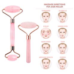 6 pcs/set Natural Quartz Jade Roller Gua Sha Set - Image 10