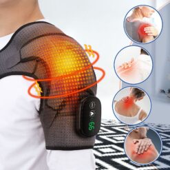 Heating Vibration Shoulder Massage Brace for Pain Relief - Image 3