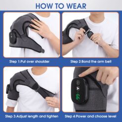 Heating Vibration Shoulder Massage Brace for Pain Relief - Image 11
