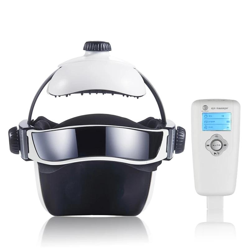 Electric Head Massager Pressure Vibration Helmet Acupuncture Brain Relax Massager-FullBodyRelax