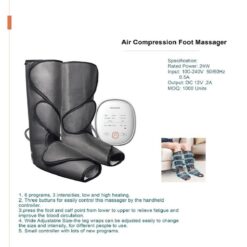 Air Compression Circulation Foot Leg Massager with Handheld Controller-FullBodyRelax