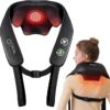 Cordless Neck and Shoulder Massager with Heat – 4D Shiatsu Deep Tissue Massage for Neck, Back & Shoulder Pain Relief