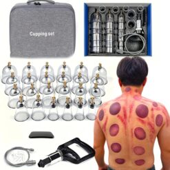 Vacuum Manual Massage Cupping Set with Hand Pump (12/24 PCS)
