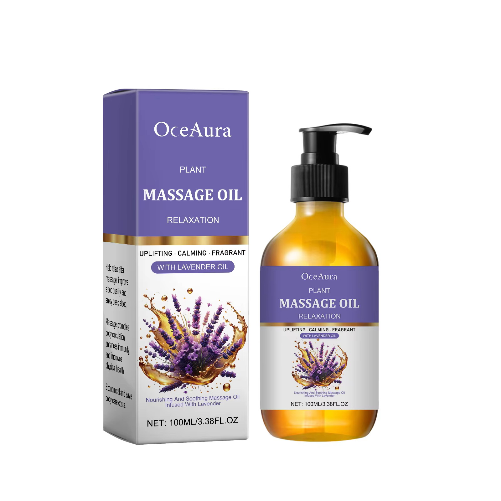 Lavender Gua Sha Massage Oil | Relaxing Aromatherapy Oil for Stress Relief, Sore Muscles, Better Sleep & Silky Smooth Skin