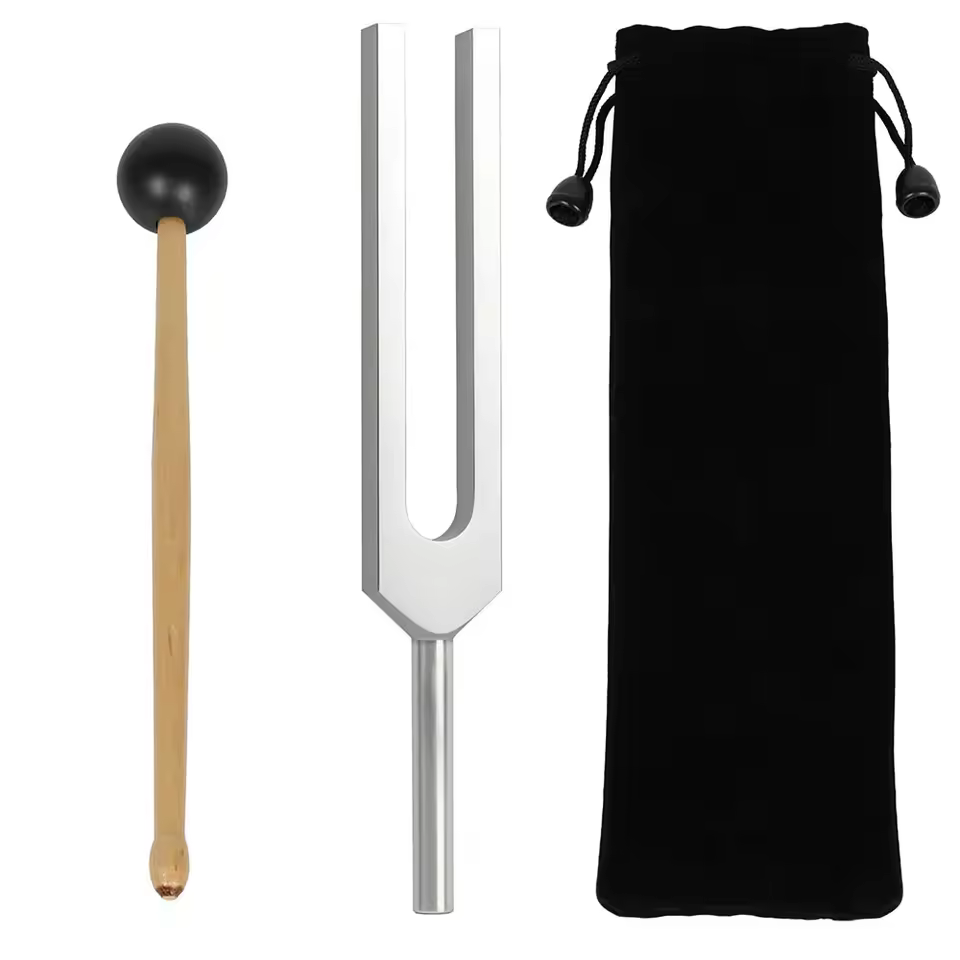 528 Hz Healing Frequency Tuning Fork Set with Hammer
