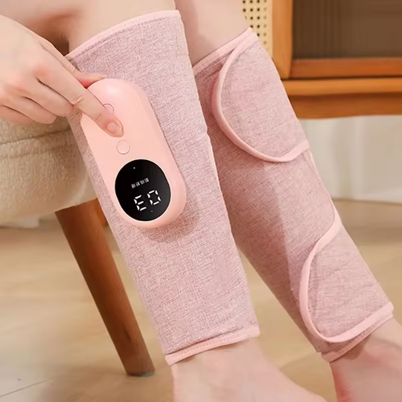 Wireless Heated Calf Massager - Air Compression Leg Massager with 3 Heat & 3 Modes for Post-Hike Recovery, Pain Relief & Circulation
