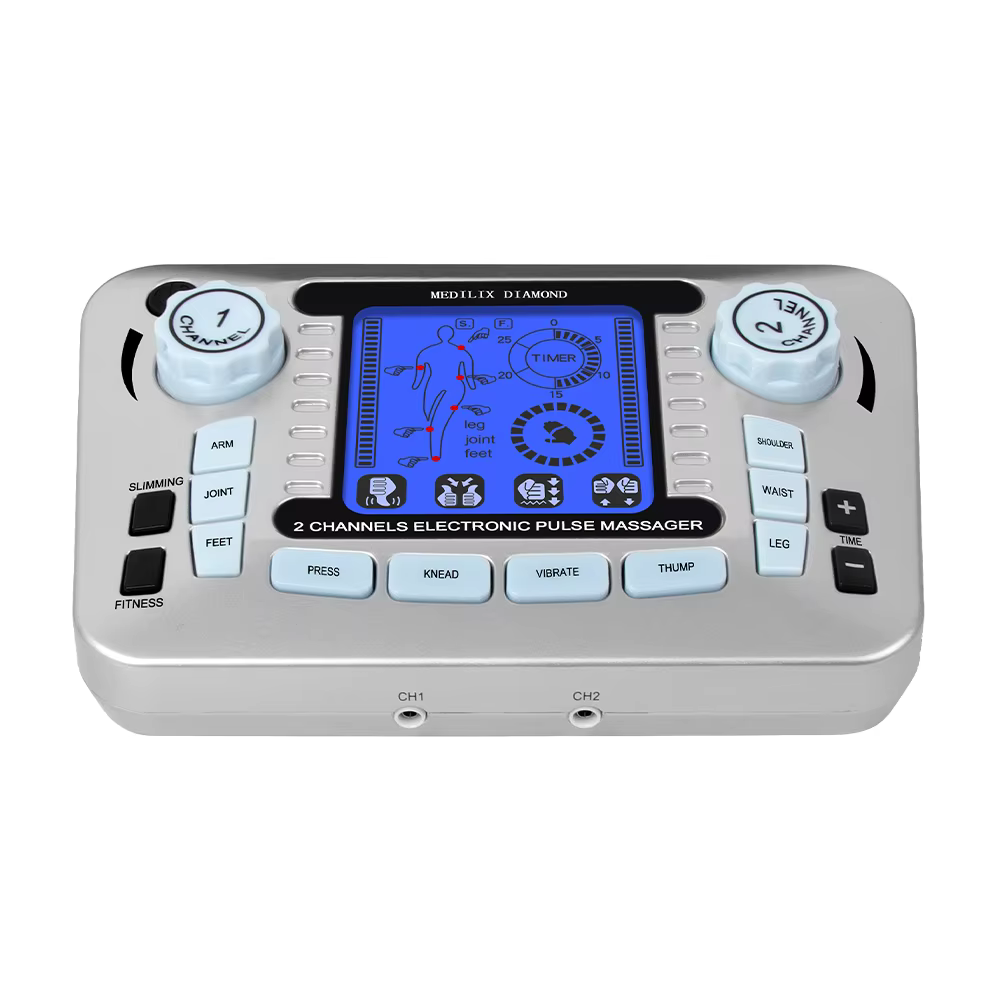 12 Modes Digital Electric Pulse Massager Tens EMS Muscle Stimulator Therapy Machine Body Massage Pain Relief Tool