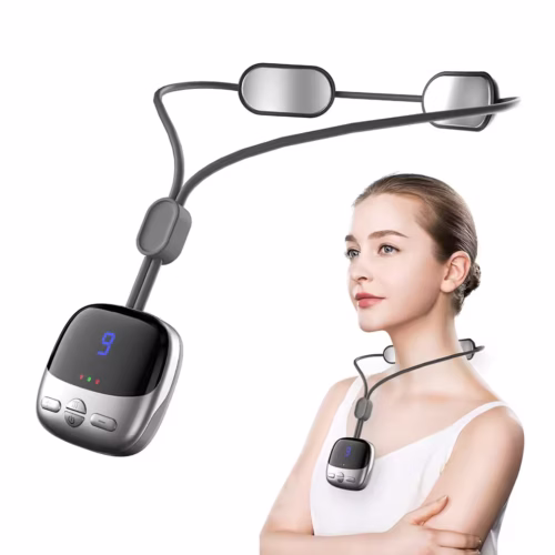 Portable EMS Neck Massager with Heat – Rechargeable Pulse Therapy for Neck Pain Relief & Muscle Relaxation