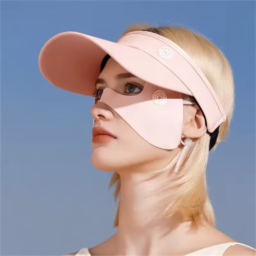 Summer Ice Silk Mask Sunscreen Face Scarf Solid Color Sunscreen Eye Patches